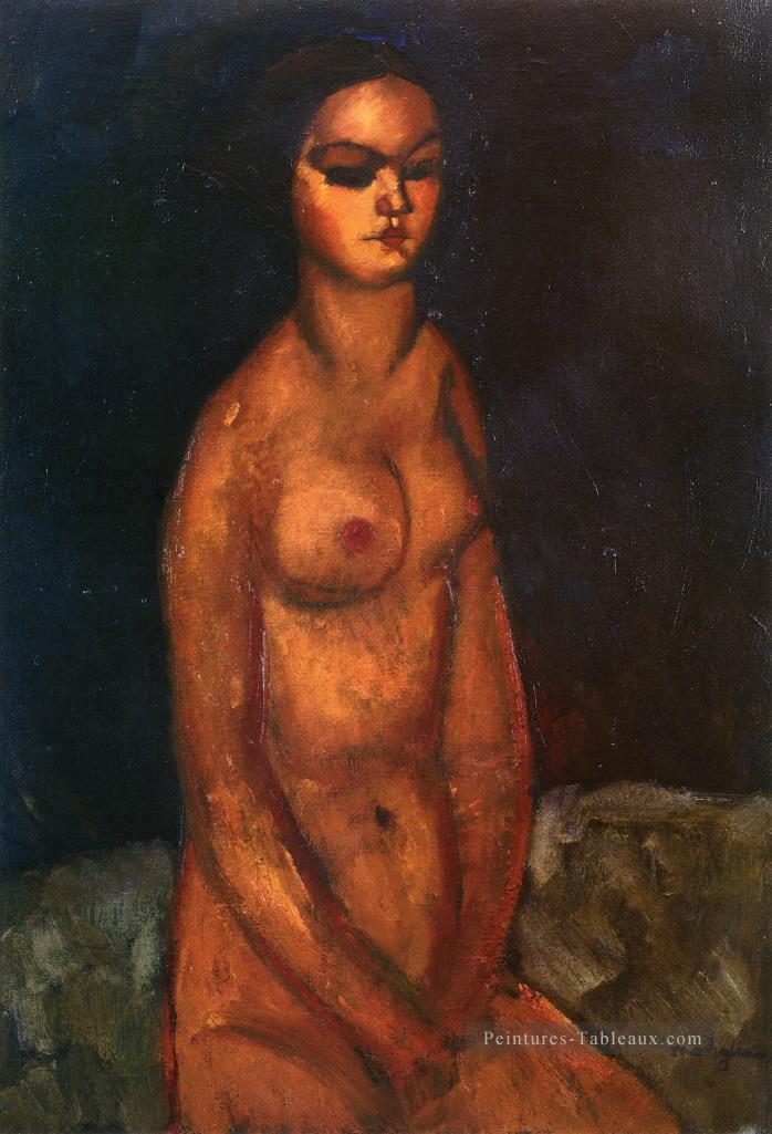 assis nu 1908 Amedeo Modigliani Peintures à l'huile